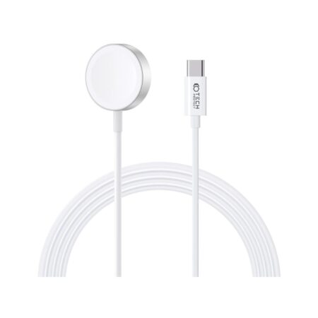 Ładowarka Tech-Protect UltraBoost indukcyjna magnetyczna ze złączem USB-C do Apple Watch 1.2m – biała